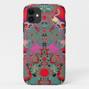 Etui iPhone Case-Mate Art abstrait fractal de méditation rouge