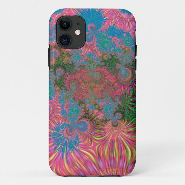 Coques Case-Mate iPhone Art abstrait fractal de récif corallien (Dos)