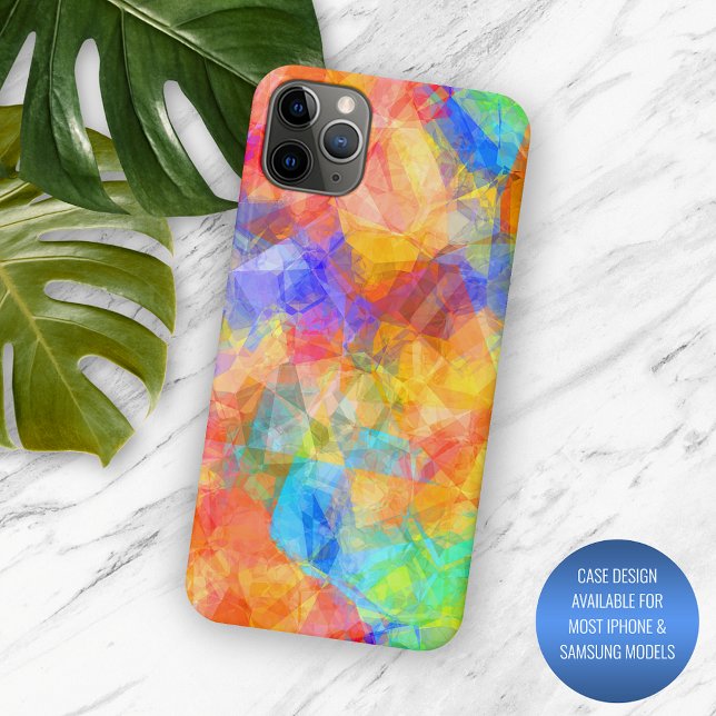 Coques Case-Mate iPhone Art abstrait funky bleu aqua violet rose orange (Créateur téléchargé)
