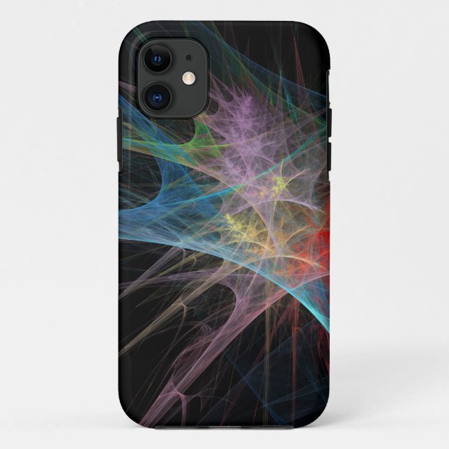 Coques Case-Mate iPhone Art Abstrait Glace Arc-en-ciel (Dos)