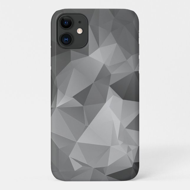Coques Case-Mate iPhone Art Abstrait Gris élégant (Dos)