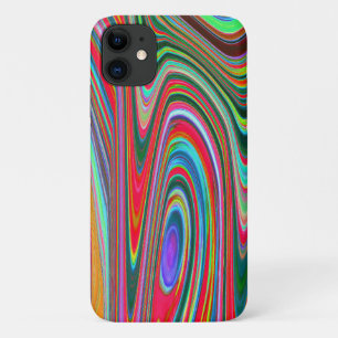 Case-Mate iPhone Case Art abstrait groovy rouge, vert et bleu qui défonc