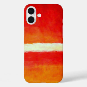 Coque Pour iPhone 16 Plus Art Abstrait moderne - Rouge Jaune Blanc