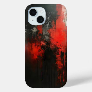 Coque Case-Mate iPhone Art Abstrait noir rouge