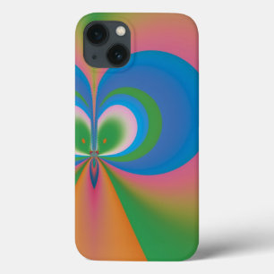 Coque Case-Mate iPhone Art abstrait papillon bleu
