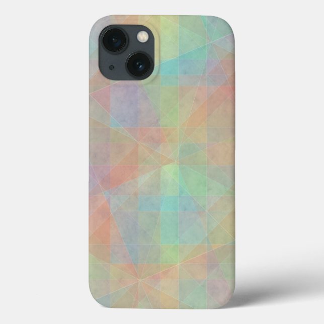 Coques Case-Mate iPhone Art abstrait pastel à l'aquarelle (Verso)