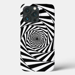 Case-Mate iPhone Case Art abstrait spirales noir et blanc