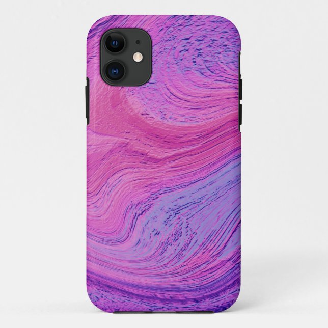 Coques Case-Mate iPhone Art abstrait tourbillonnant violet (Dos)