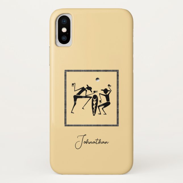 Coques Case-Mate iPhone Art africain, danse lune folle et musique (Dos)