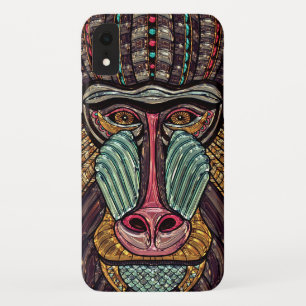 Case-Mate iPhone Case Art africain de la mosaïque animale de babouin en