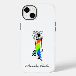 Coque Case-Mate iPhone Art africain, élégante et élégante dame de mode