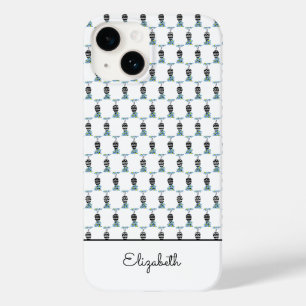 Coque Case-Mate iPhone Art africain, Flore tropicale bleue