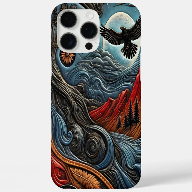 Coques Case-Mate iPhone Art Aigle et Montagnes (Verso)