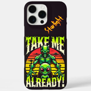 Coque iPhone 16 Pro Max Art Alien créatif Exprimant le désir de contact
