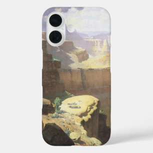 Coques iPhone 16 Art américain vintage de l'Ouest, Grand Canyon par
