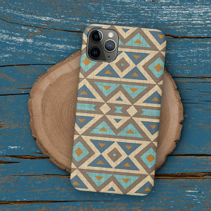 Case-Mate iPhone Case Art amérindien sarcelle turquoise orange marron