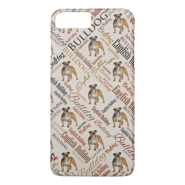 Coques Case-Mate iPhone Art anglais de mot de bouledogue (Dos)