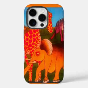 Coques iPhone 16 Pro Art animal africain