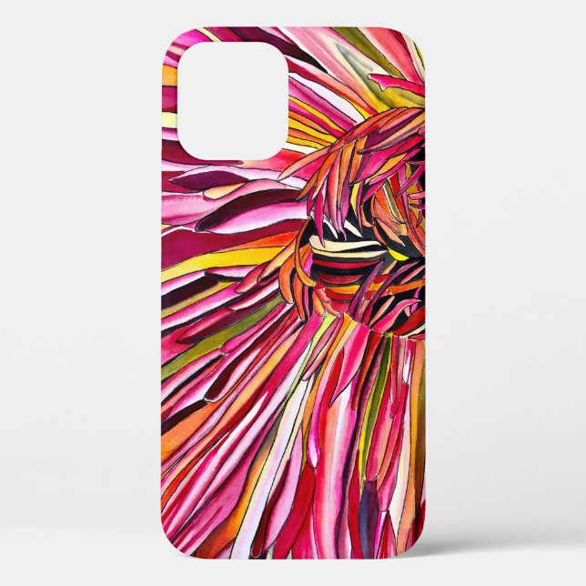 Coques Case-Mate iPhone art aquarelle fleur chrysanthème (Verso)