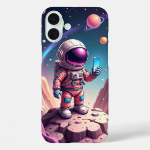Coque Pour iPhone 16 Plus Art astronaute de la lune