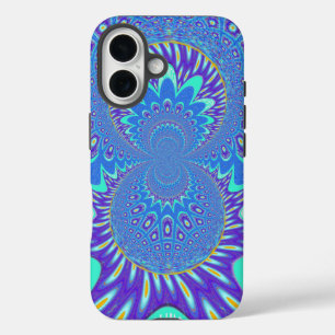 Coque Pour iPhone 16 Art bleu moderne