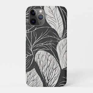 Case-Mate iPhone Case Art botanique de feuilles en noir et blanc