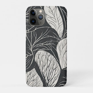Case-Mate iPhone Case Art botanique de feuilles en noir et blanc