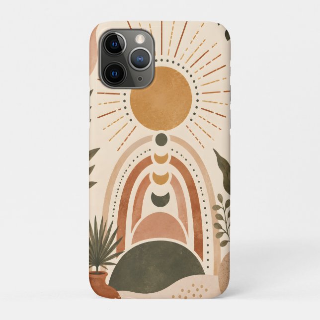 Coques Case-Mate iPhone Art botanique et soleil bohème (Dos)