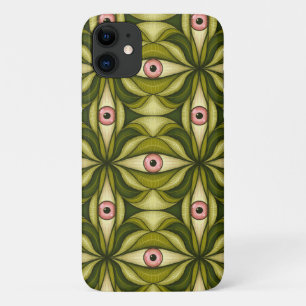 Case-Mate iPhone Case Art botanique maximaliste vert à l'oeil rose Whims