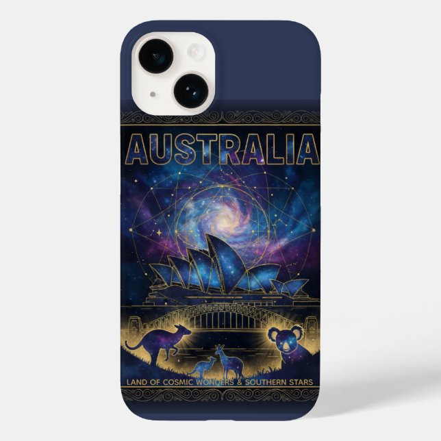 Coques Case-Mate iPhone Art céleste de Sydney Australie cosmique (Verso)