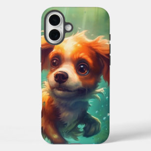 Coque Pour iPhone 16 Plus Art chiot