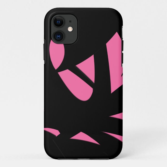Coques Case-Mate iPhone Art contemporain rose / noir (Dos)