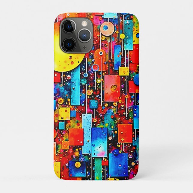 Coques Case-Mate iPhone Art cosmique abstrait vibrant de la ville (Dos)