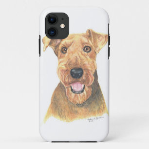 Coque iPhone 11 Art d'Airedale Terrier