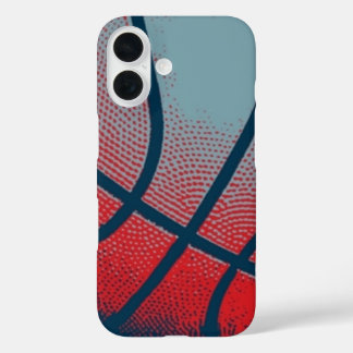 Coques iPhone 16 Art de basketball de style rétro