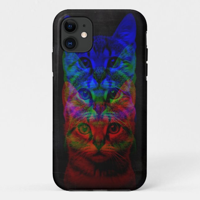COQUES Case-Mate iPhone ART DE CAT DE HIPPIE (Dos)