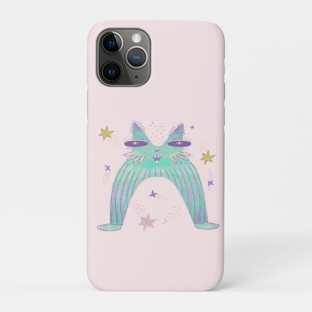 Coques Case-Mate iPhone art de chat arc-en-ciel  (Dos)