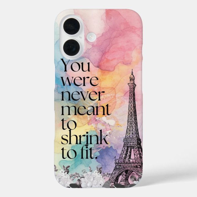 Coques Case-Mate iPhone Art de citation de tour Eiffel de Paris à l'aquare (Verso)