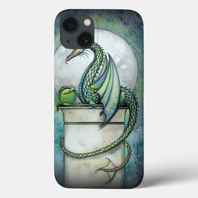 Coques Case-Mate iPhone Art de fantaisie de fées du dragon vert Fées (Verso)