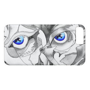 Coque Case-Mate iPhone Art de graffiti d'yeux bleus