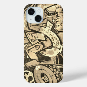 Coque Case-Mate iPhone Art de graffiti urbain beige