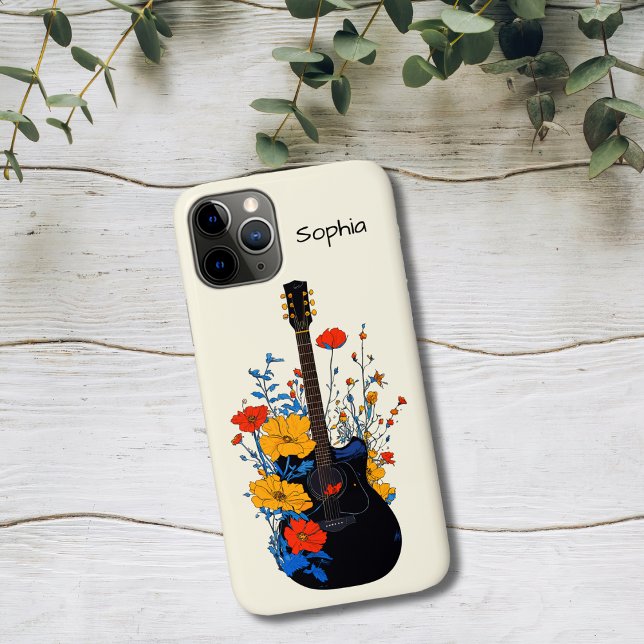 Coques Case-Mate iPhone Art de guitare florale (Créateur téléchargé)