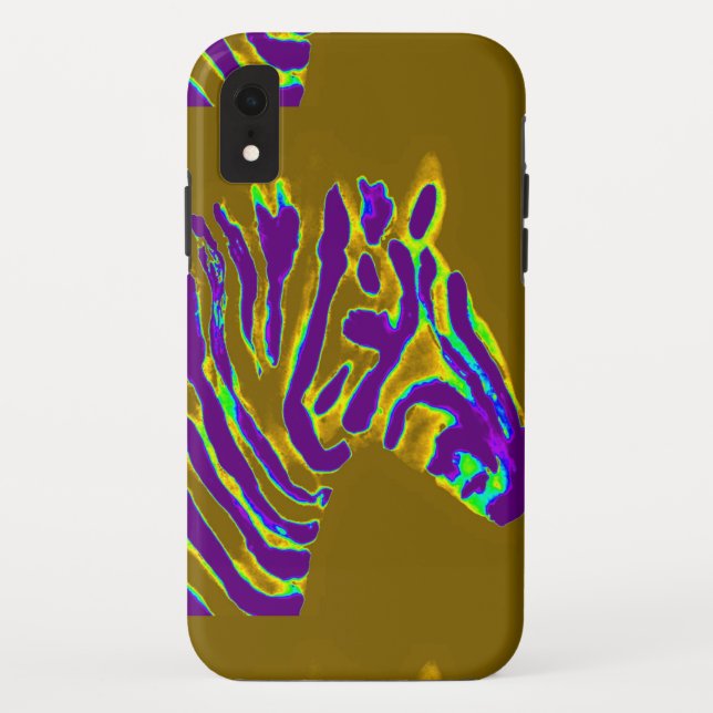 Coques Case-Mate iPhone Art de la faune Purple Gold Stria (Dos)