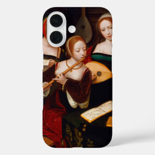 Coque Pour iPhone 16 Art de la Renaissance vintage Trois musiciennes fé
