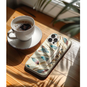 Case-Mate iPhone Case Art de la rose sarcelle personnalisé moderne avec