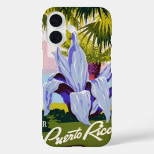 Coque Pour iPhone 16 Art de l'affiche de voyage vintage, Découvrez Port