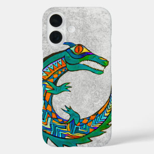 Coque Pour iPhone 16 Art de l'alligator tribal