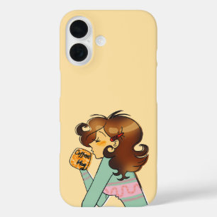Coque Pour iPhone 16 Art de l'ambiance café du matin cosy