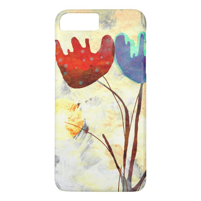 Coques Case-Mate iPhone Art de l'aquarelle de la Tulipe rouge (Dos)