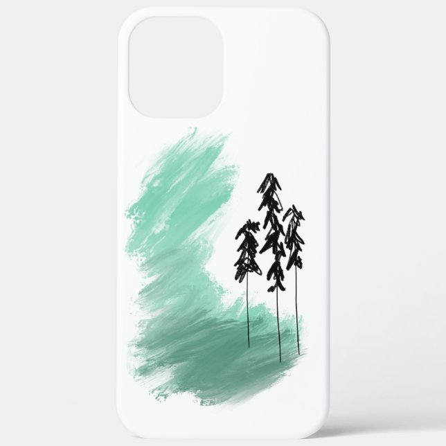 Coques Case-Mate iPhone art de l'arbre vert scandinave simple moderne ment (Verso)